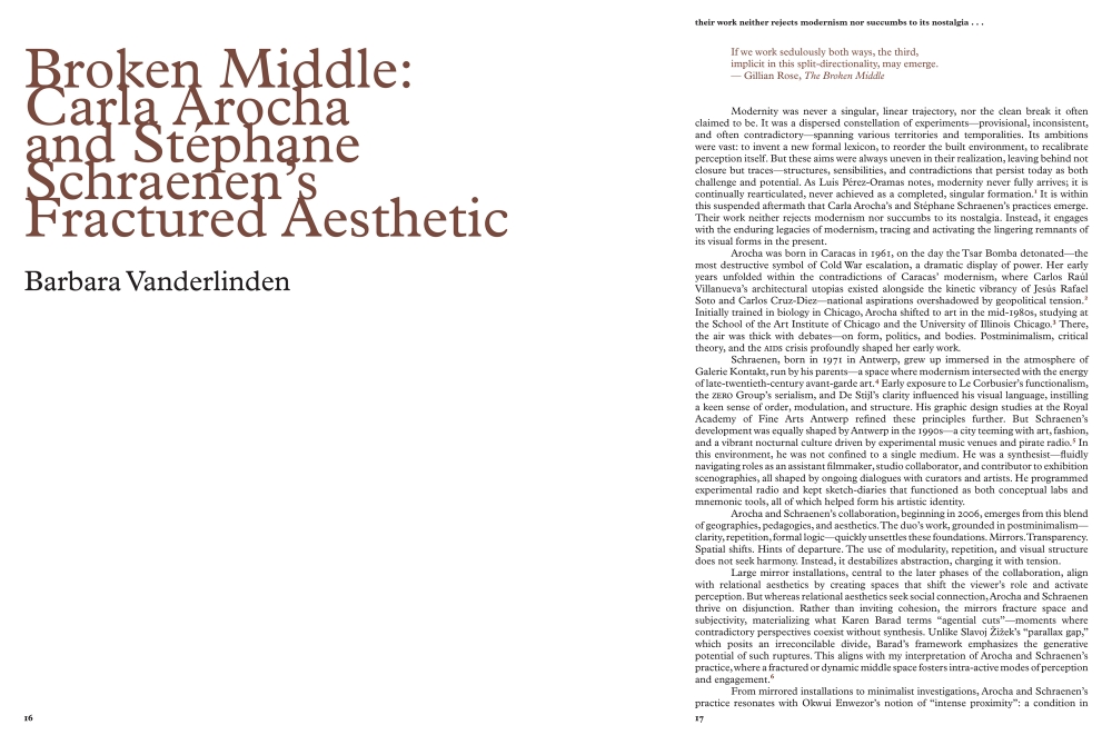 Carla Arocha and Stéphane Schraenen: Monograph as Project